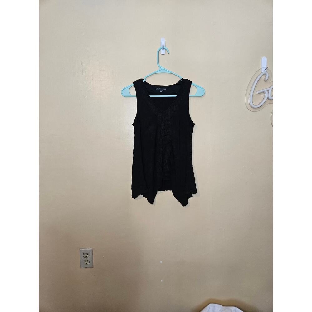 Adrianna Papell Size Small Sleeveless Black Blouse Top Casual Summer - Picture 2 of 6